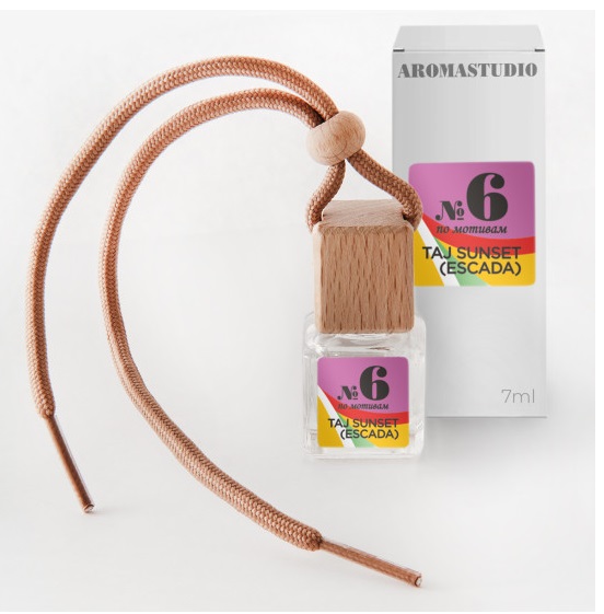 Ароматизатор  АРОМАСТУДИЯ №6 Taj Sunset Парфюм жидкий подвесной Россия 7мл